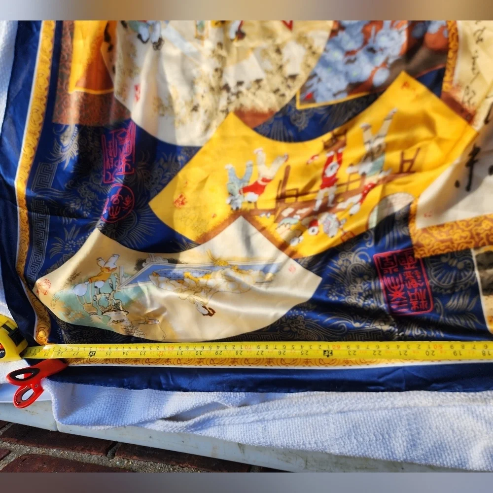 Waiki Asian water carrier silk scarf‎ NWT